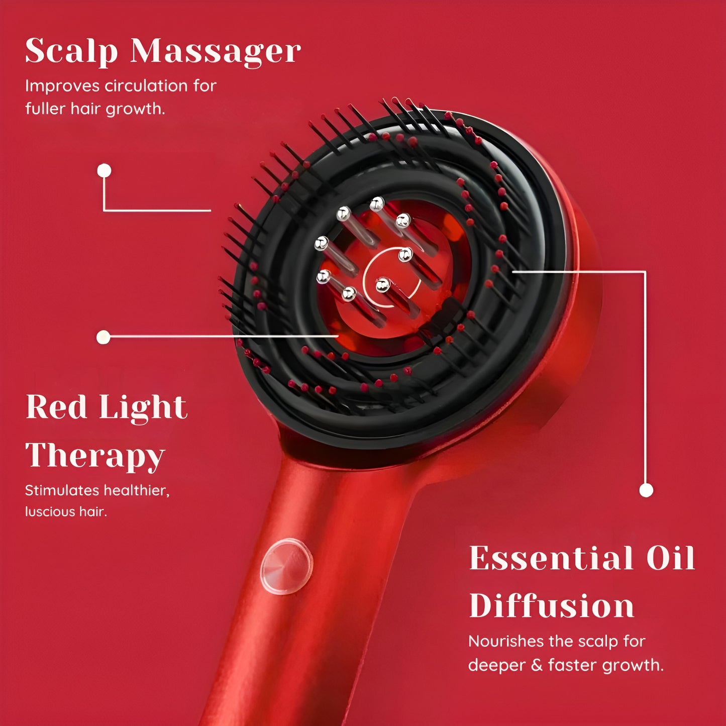 Zentus Red Therapy Massage Comb